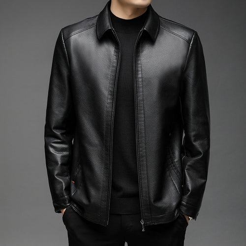 Herren elegante Lederjacke mit modernem Schnitt Echoarchiv