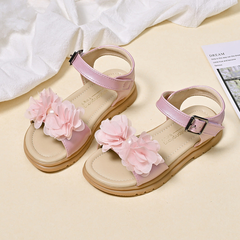 Mädchen Sommerliche Sandalen mit floralen Applikationen Echo Archiv
