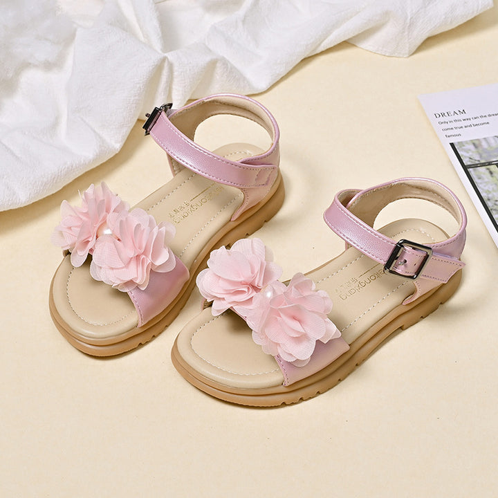 Mädchen Sommerliche Sandalen mit floralen Applikationen Echo Archiv