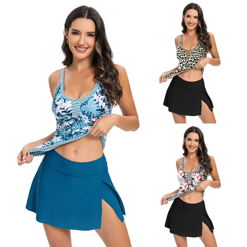 Damen Tankini-Oberteil mit elegantem Animal-Print Echo Archiv