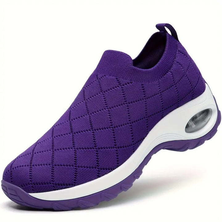 Damen Slip-On Strick-Sneaker mit Luftkissen und dämpfender Plateausohle Echoarchiv