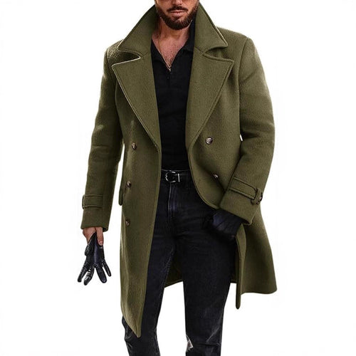 Herren eleganter Langmantel mit doppelter Knopfleiste Echoarchiv