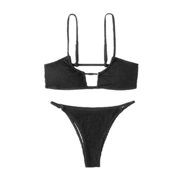 Damen Bikini-Set mit modernem Cut-Out und texturiertem Design Echo Archiv