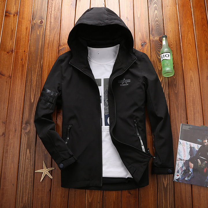Herren technische Allwetterjacke mit abnehmbarer Kapuze Echoarchiv