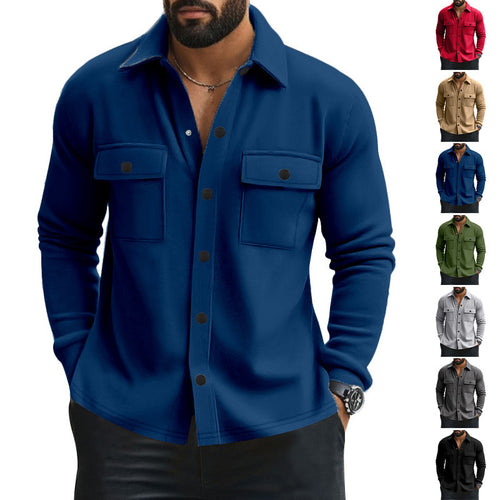 Herren strukturierte Arbeitsjacke mit praktischen Taschen Echoarchiv