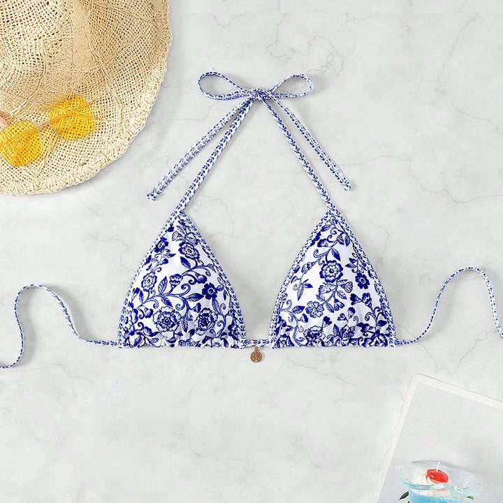 Damen Leopardenmuster Bikini-Set mit verstellbaren Trägern Echo Archiv