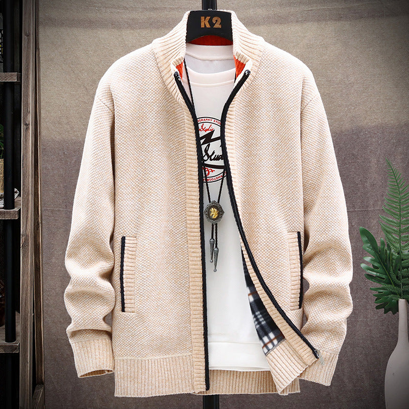 Herren Strickjacke mit Stehkragen und Taschen Echoarchiv
