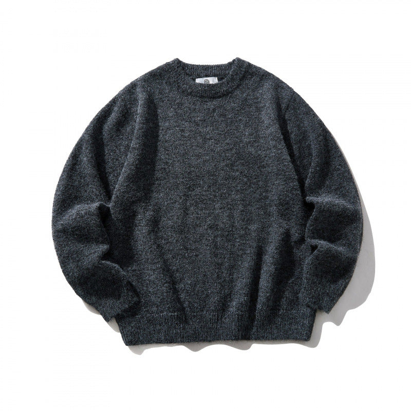 Unisex Oversize-Feinstrickpullover mit Rundhalsausschnitt, gerippten Bündchen und melierter Wollmischung Echo Archiv