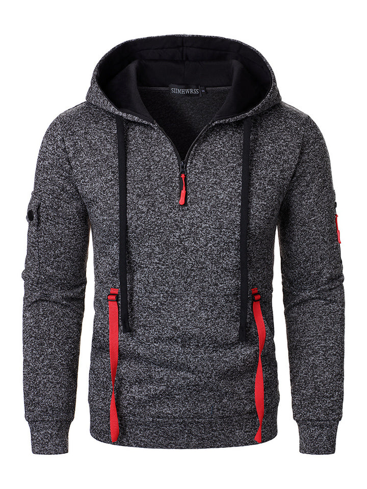 Herren sportlicher Hoodie mit atmungsaktiven Einsätzen und praktischen Reißverschlusstaschen Echoarchiv