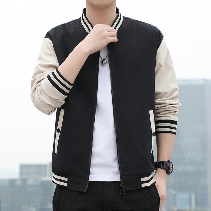 Herren Leichte Übergangsjacke mit Strickkragen Echo Archiv