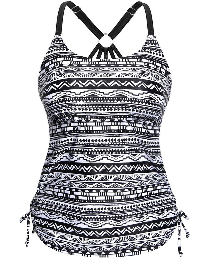 Damen Tankini mit floraler Musterung und verstellbaren Trägern Echo Archiv
