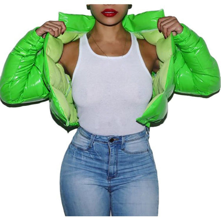 Damen glänzende Steppjacke Echoarchiv