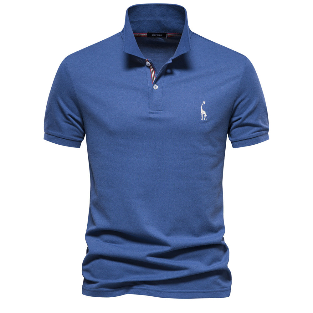 Herren klassisches Poloshirt aus atmungsaktiver Baumwolle mit modischem Kragen Echoarchiv