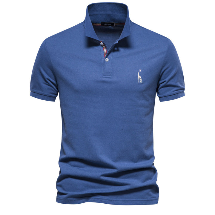 Herren klassisches Poloshirt aus atmungsaktiver Baumwolle mit modischem Kragen Echoarchiv