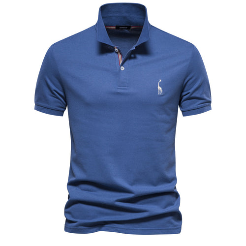 Herren klassisches Poloshirt aus atmungsaktiver Baumwolle mit modischem Kragen Echoarchiv