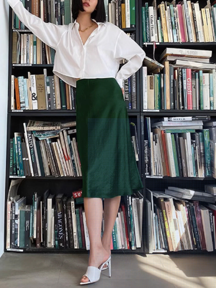 Damen Elegante und fließende Midibluse Echoarchiv