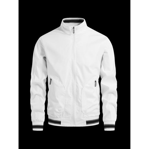 Herren sportliche Übergangsjacke mit hohem Kragen und praktischen Reißverschlusstaschen Echoarchiv