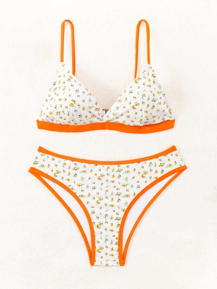 Damen Blumenmuster Bikini mit raffinierter Schnittführung Echo Archiv