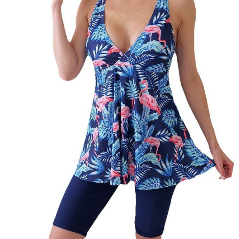 Damen Tankini-Set mit floralem Design und figurumspielender Passform Echo Archiv