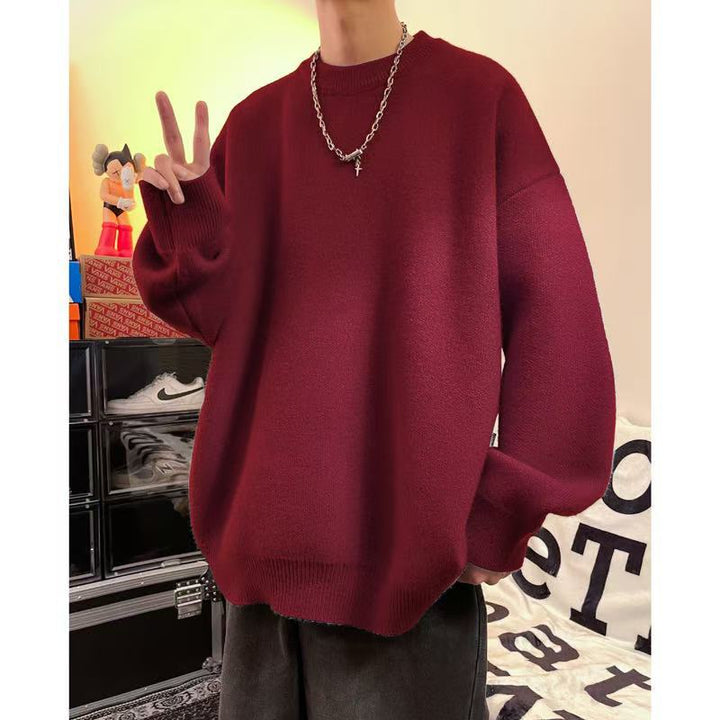 Herren Lässiger Oversized Pullover Echoarchiv