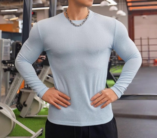Herren Langarmshirt mit strukturiertem Gewebe Echoarchiv