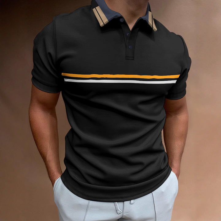 Herren Poloshirt mit modernem Farbkontrast Echoarchiv