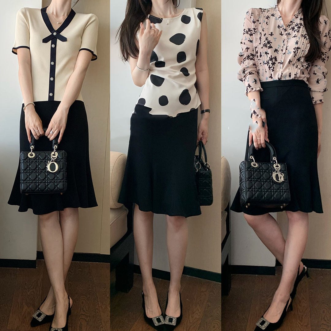 Damen Eleganter Stufenrock Echoarchiv