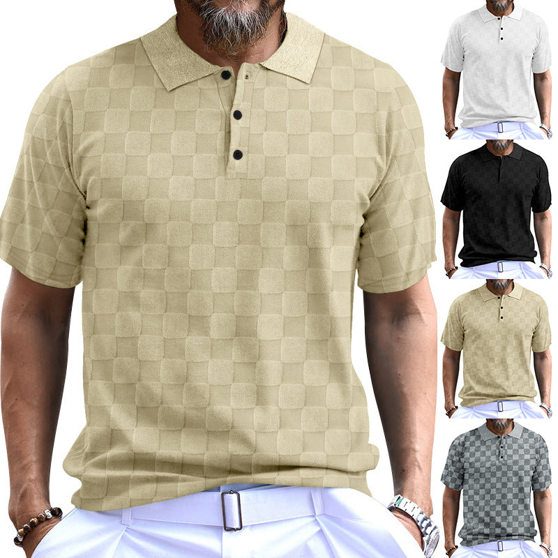 Herren Polo-Shirt mit strukturiertem Design und komfortablem Stehkragen Echoarchiv
