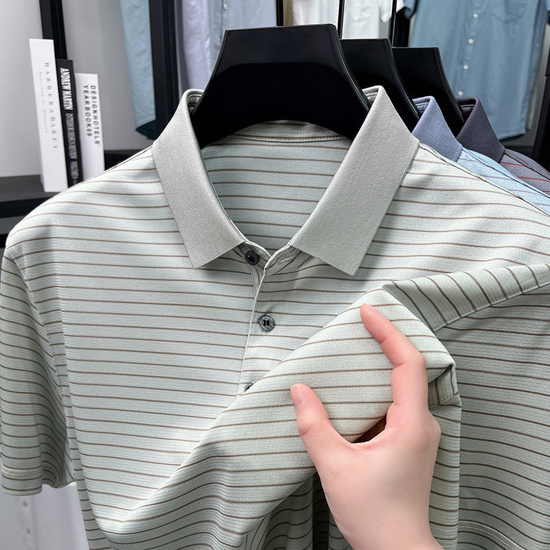 Herren Poloshirt mit feinem Streifenmuster Echoarchiv