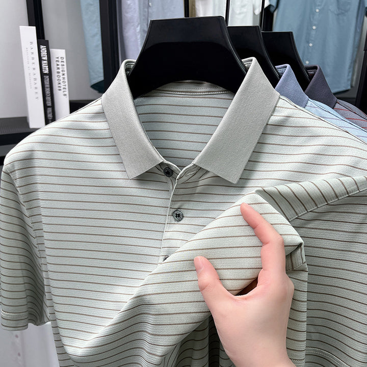 Herren Poloshirt mit feinem Streifenmuster Echoarchiv