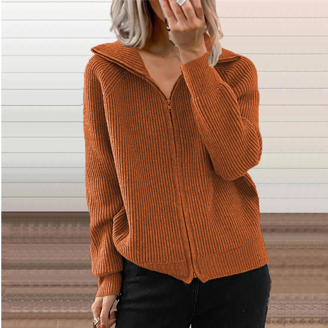 Damen Modische Strickjacke mit Kapuze Echo Archiv