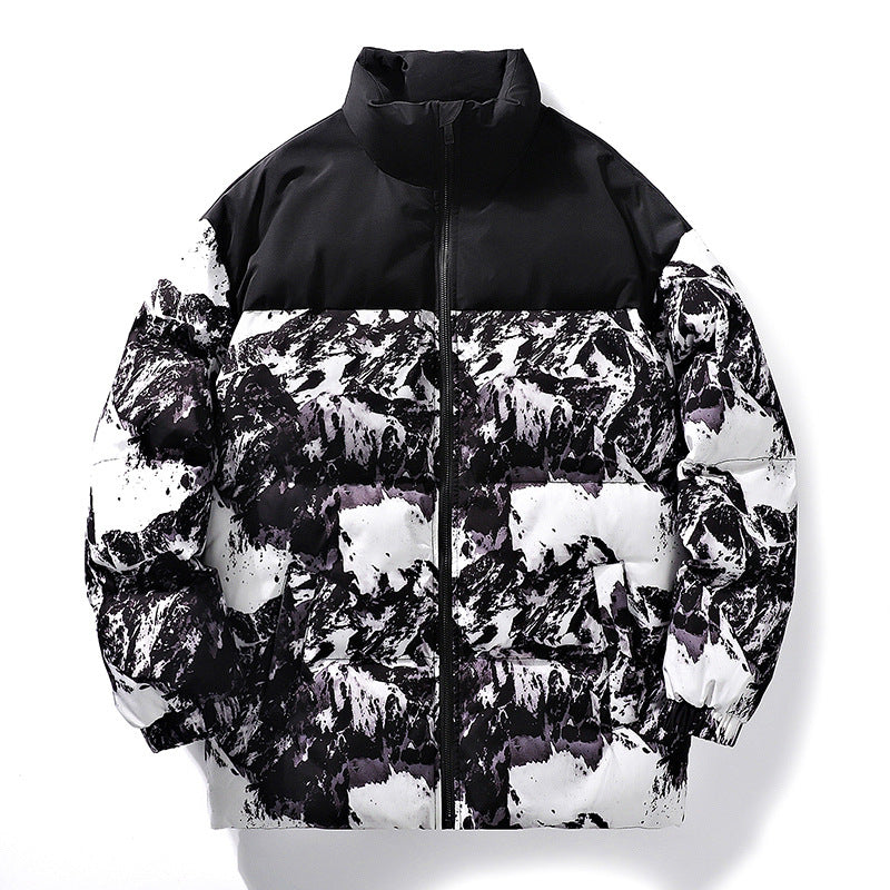 Herren sportliche Winterjacke mit mäntelndem Design und hohem Kragen Echoarchiv