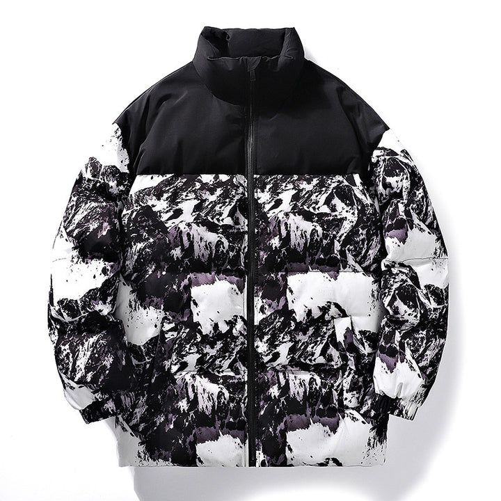 Herren sportliche Winterjacke mit mäntelndem Design und hohem Kragen Echoarchiv