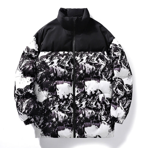 Herren sportliche Winterjacke mit mäntelndem Design und hohem Kragen Echoarchiv