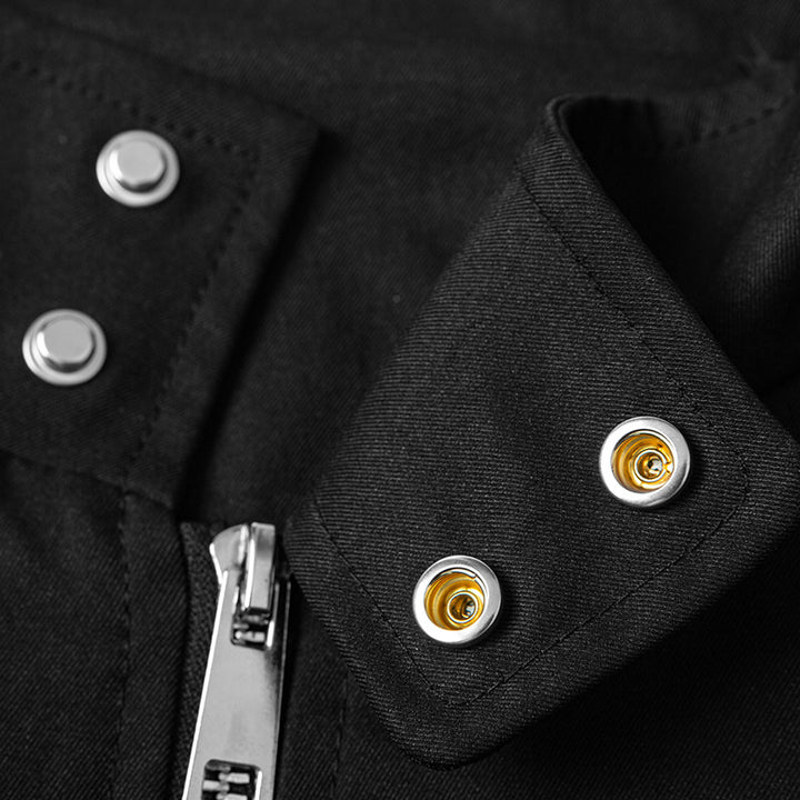 Ultra-leichtgewicht Herren-Windbreaker-Jacke mit Stehkragen, elastischem Saum und verdeckten Druckknopf-Taschen – Taviero