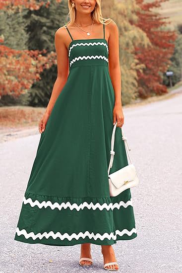 Damen Maxikleid mit eleganten Zierhörnchen und verstellbaren Trägern Echo Archiv