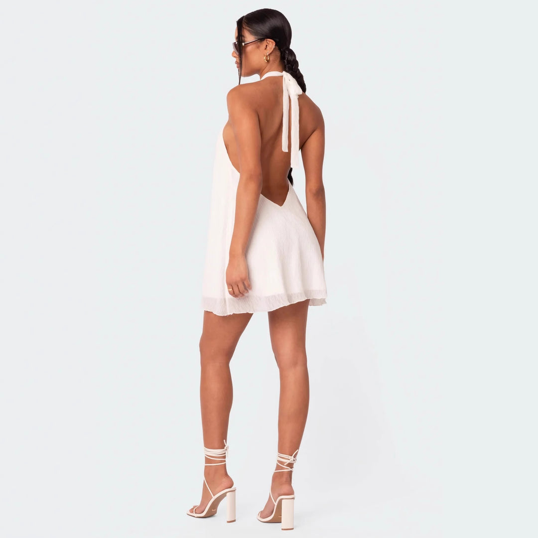 Damen Freizeitkleid mit Halterneck und fließendem Schnitt Echo Archiv