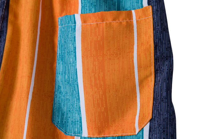 Herren Bunte Strandshorts mit elastischem Bund und Schnürung Echoarchiv