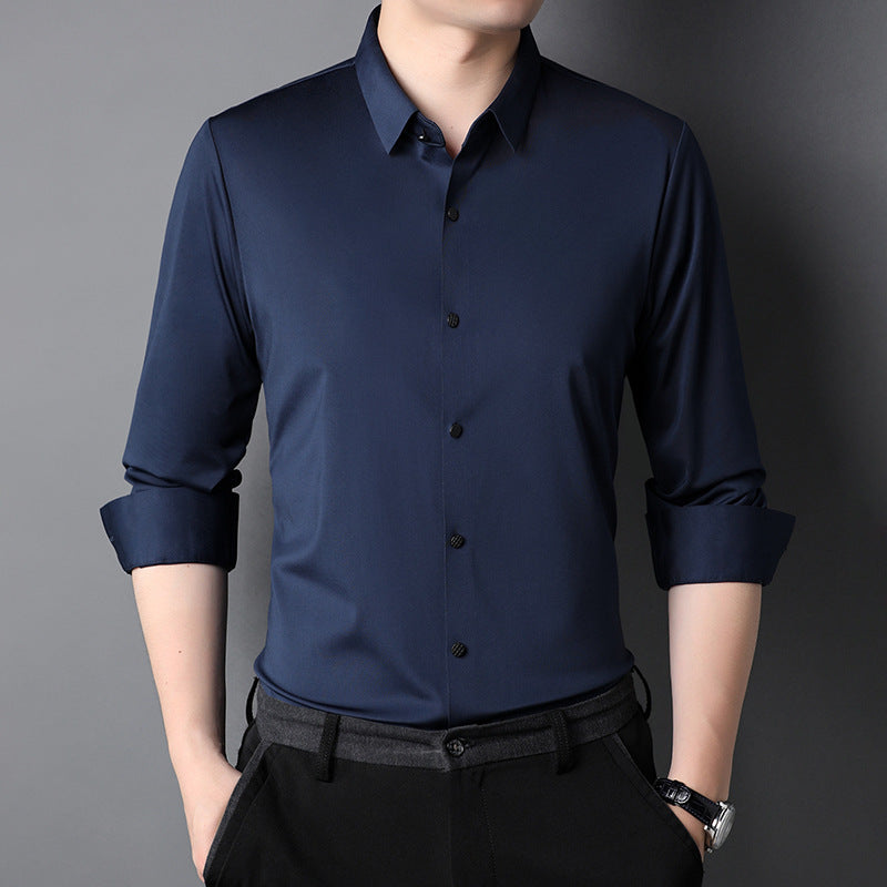 Herren elegantes Langarmhemd aus atmungsaktivem Material Echoarchiv