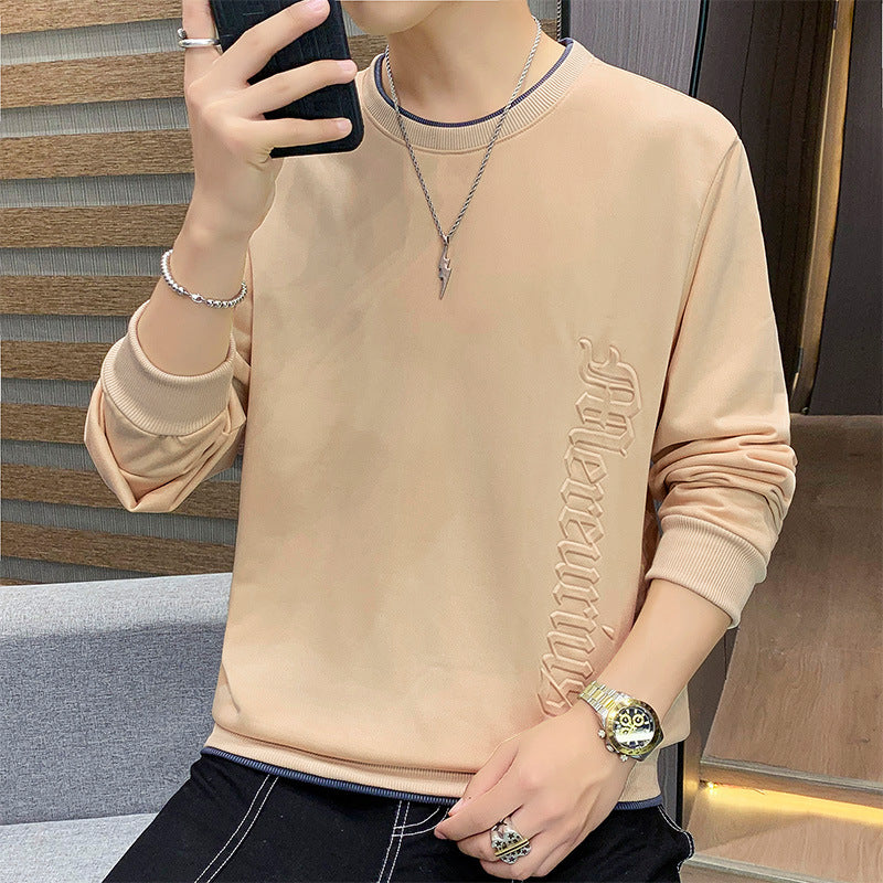 Herren Oversize-Sweatshirt mit Rippbündchen und geprägtem Seitenprint – Marzano