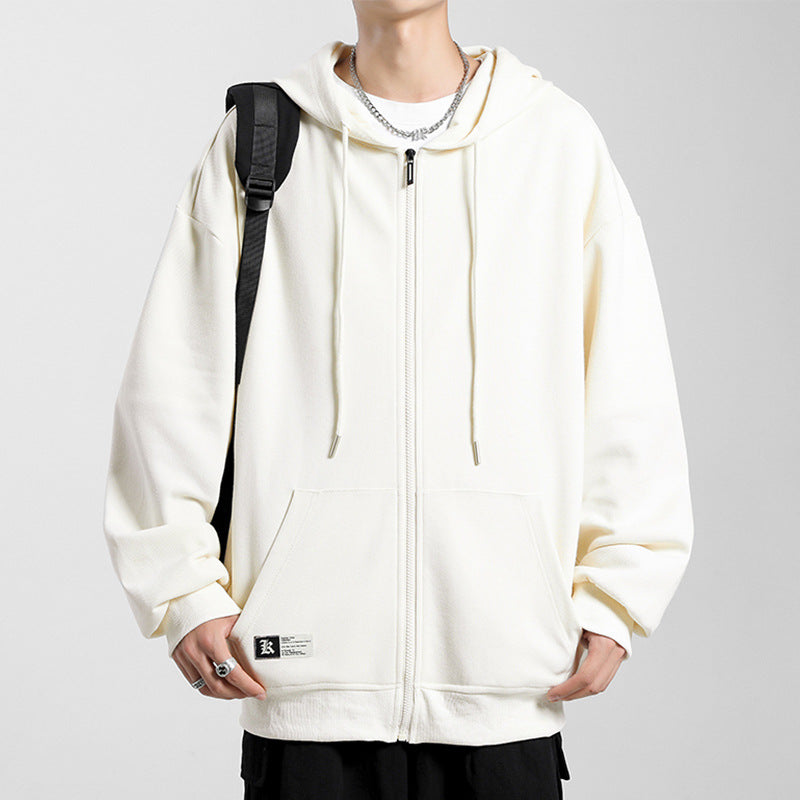 Herren bequeme Zip-Hoodiejacke mit oversized Schnitt Echoarchiv
