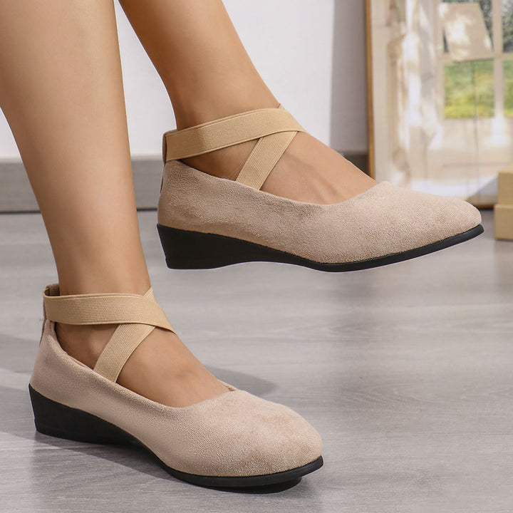 Echoarchiv | Einfache Damen Ballerinas Aus Atmungsaktivem Samt