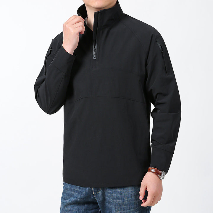 Herren nan Softshell-Pullover mit kurzem Reißverschluss, Ärmeltasche und Raglanärmeln Echo Archiv