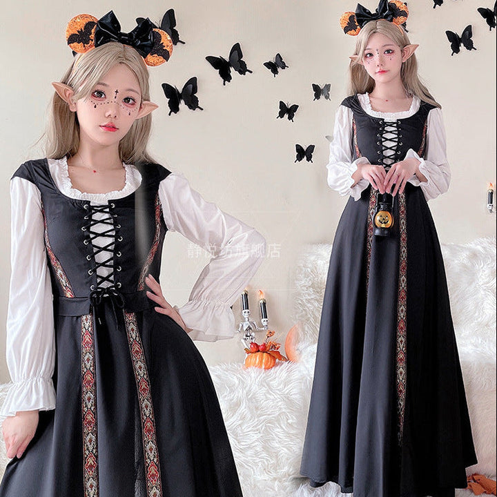 Damen Märchenhaftes Kostümkleid mit eleganter Schnürung und romantischen Details Echo Archiv