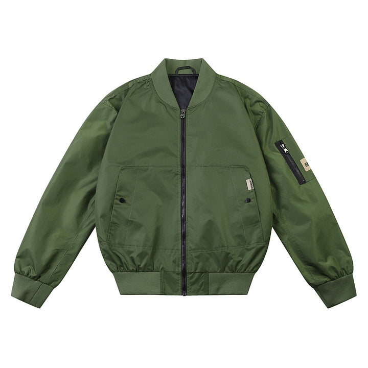 Herren  leichte Nylon Bomberjacke mit geripptem Kragen, Bündchen, Saum und Ärmeltasche mit Reißverschluss Echo Archiv