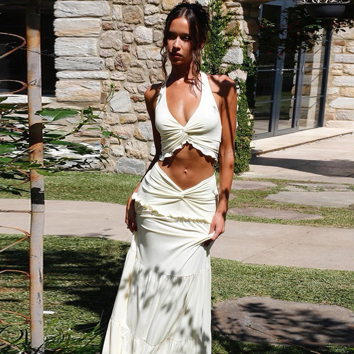 Damen Maxikleid mit verspieltem Cut-Out und Rüschendetails Echo Archiv