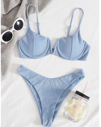 Damen Push-Up-Bikini mit elegantem Rippendesign Echo Archiv