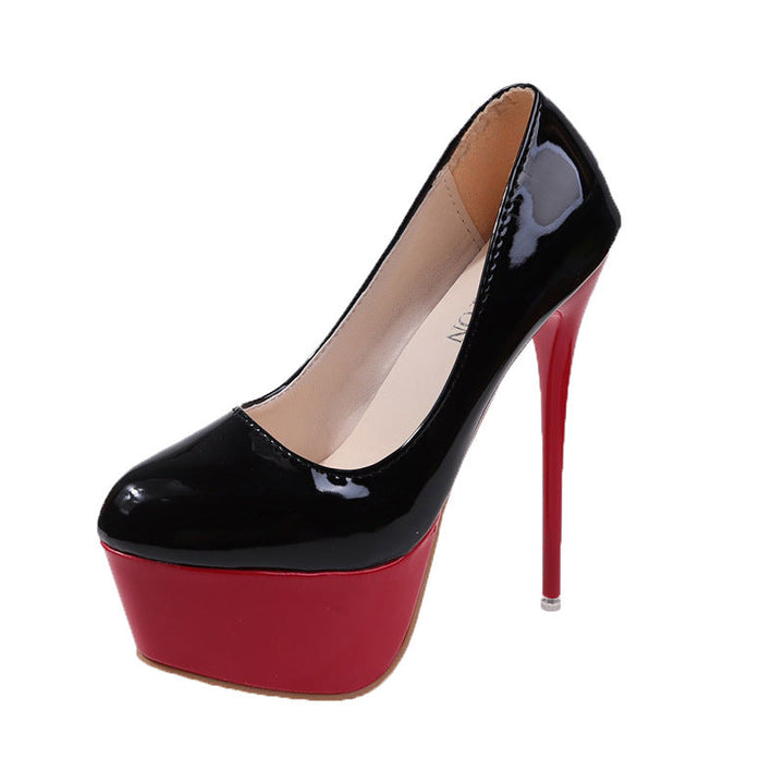 Damen Plateau-Pumps mit glänzendem Obermaterial und hohem Stiletto-Absatz – Lioré