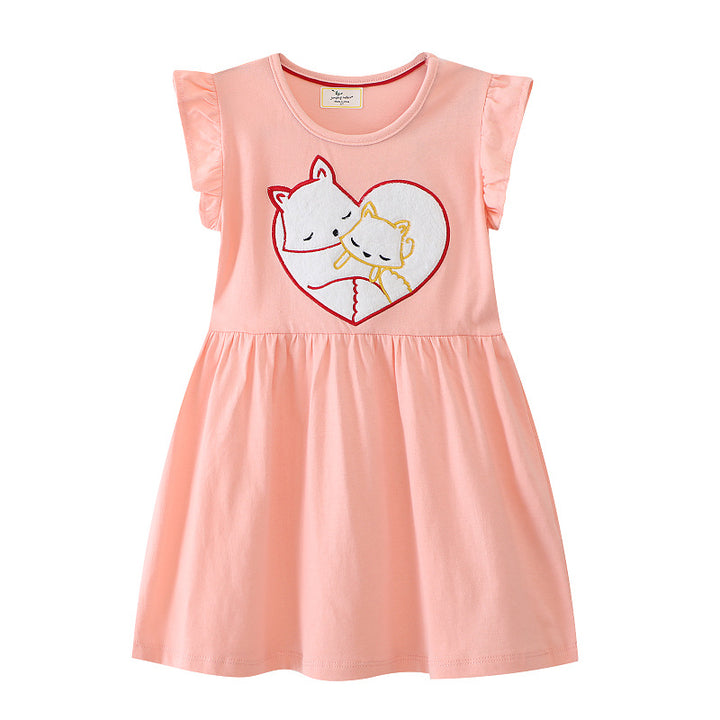 Mädchen Casual Kleid mit bezauberndem Tiermotiv Echo Archiv