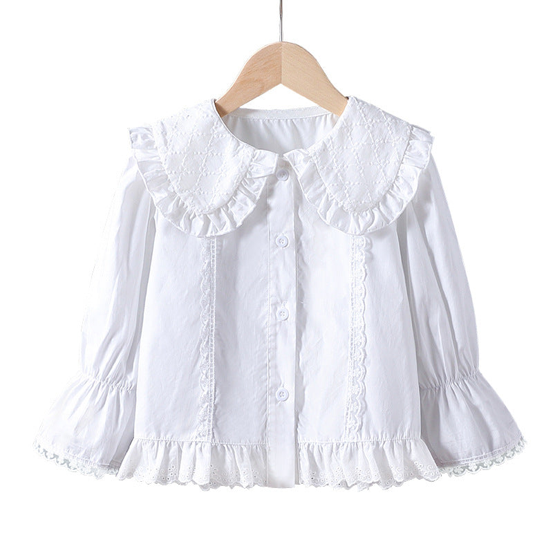 Damen Bluse mit nostalgischem Kragen und Rüschendetails Echo Archiv